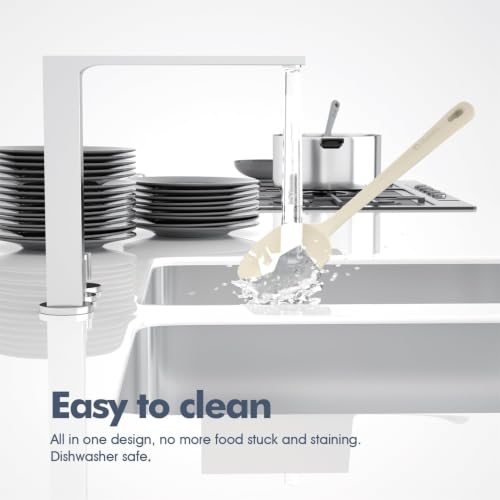 Image of ChefAide 5 Pieces Silicone Spatulas Set, Heat Resistant Rubber Spatula