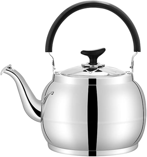 XXSLY Hervidor para estufa hervidor de té silbante de acero inoxidable boquilla de metal para el hogar adecuada para hervir agua té en estufa de
