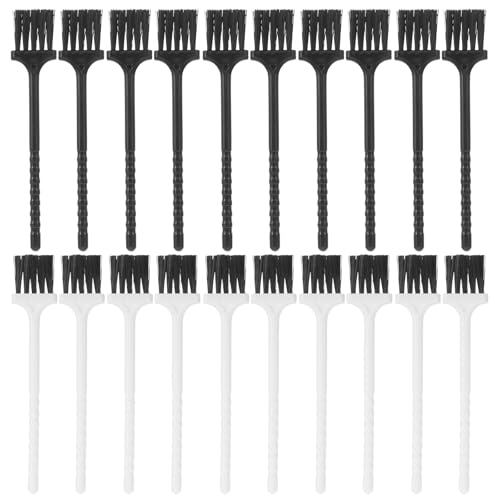 SOLUSTRE 20pcs Electric Razor Cleaning Brush Set with Long Handle, Narrow Bristles for Shaver and Razor Maintenance, Multifunctional Grooming Tool for Men’s Electric Shavers and Household