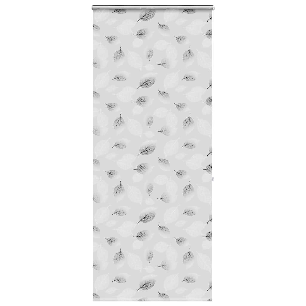 Tenda a rullo per doccia con cassetta, 100 x 240 cm, impermeabile PEVA, motivo foglie, per bagno e doccia, facile da montare, salvaspazio, sicura per bambini, durevole