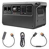 DJI Power 1000 V2 tragbare Powerstation, 1024 Wh LFP-Akku, kompakte Größe, 2600 W stabile Ausgangsleistung, in 37 Min. von 0% auf 80% geladen, Autoladung, Camping, Wohnmobile, Roadtrip, Off-Grid