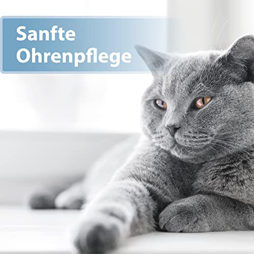 Felisept Ohrpflege Finger-Pads für Katzen 50 Stück - Pflege & Hygiene für Katzenohren, Fingerlinge zur praktischen & intutiven Reinigung, Ohrreiniger für Katzen, Ohrmilben Katze - Kitten Pflege
