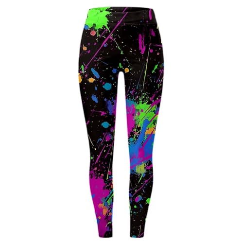 Leggings for Women high Waisted Ankle Length, Animal Print Leopard Inspired Pattern, Blue Look, Gym Studio Home Practice and Casual Days, Wardrobe