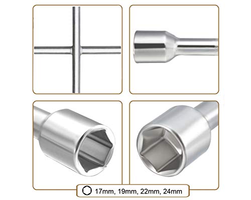 Image of WolkomHome Car 4in1 Pana Spanner Wrench 17-18-19-21mm for Maruti Wagon R 2017