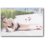 写真頓知気さきなセクシーかわいいポスター アートパネル ポスター キャンバスウォールアート現代 印刷 版画 壁掛け 壁の絵 部屋飾り12x18inch(30x45cm)