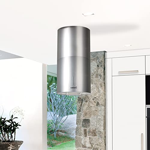 Miniatura 5 de Cata Modelo Isla Faro X 3 Extracción Campana Extractora Cocina 800m3 H-340m3 H Acabado En Acero Inoxidable Clase De Eficiencia Energética, 2 Velocidades