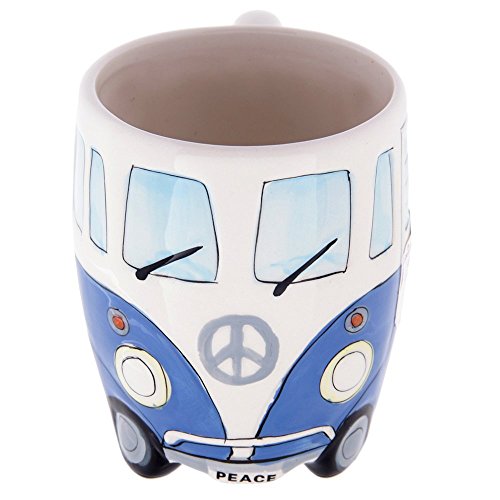 Volkswagen - Blue Ceramic Shaped Coffee Mug / Cup (VW Camper Van / Bully / T1)