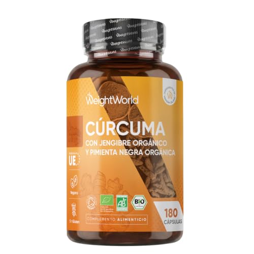 Cúrcuma con Jengibre y Pimienta Negra Orgánica 1520mg, 180 Cápsulas