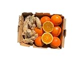 Vitalem – Caja de Naranjas Frescas 3kg + Jengibre Fresco 500 gr | Fruta Natural y Ecológica | Directo del Agricultor | 100% Sostenible | Ideal para Zumos, Postres y Cocina Saludable