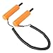 Alomejor Retractable Ice Picks, Emergency Gear for Ice Fishing with Ergonomic Handle and Whistle, for Skating Skiing Hiking Winter Outdoor Activities (Orange)