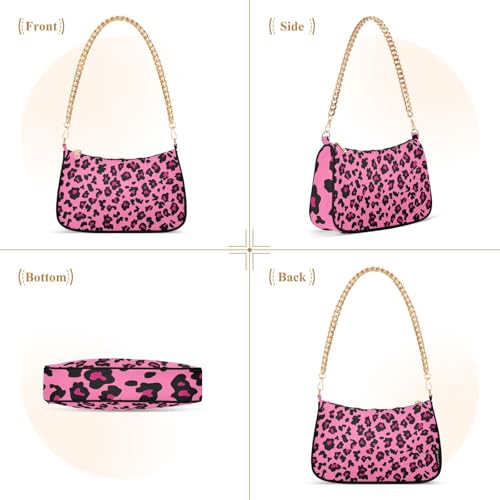 Image of Shoulder Bags for Women Animal Zebra Leopard Cheetah Tiger Print Hobo Tote Handbag Small Clutch Purse with Zipper Closure
