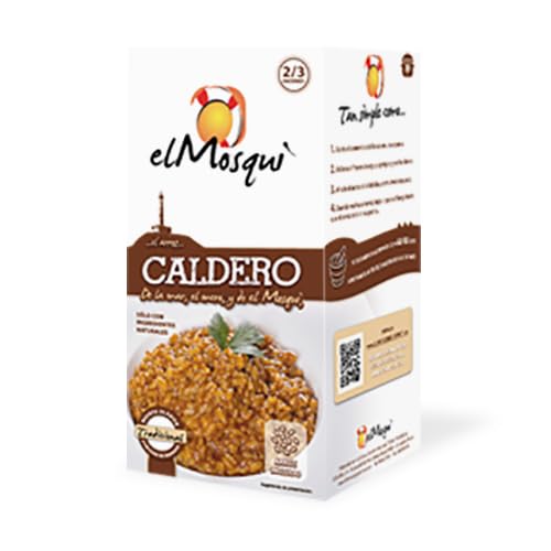 Caldo Pescado Para Caldero y Paella, Fumet De Marisco, Incluye Arroz Para 2/3 Raciones, 500Ml Caldo De Pescado, 250Gr Arroz, Ideal Para Caldo Paella y Caldero - El Mosqui