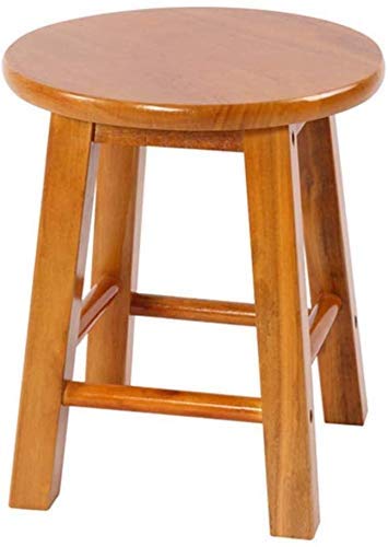 Bar Stools Stool Wood Round Chair Solid Teak Round Stool - Main Image