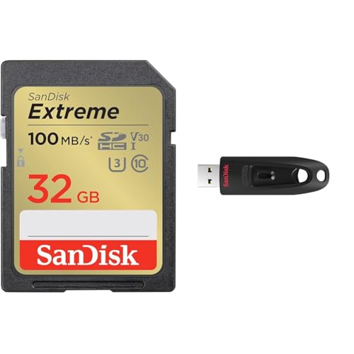 Image of SanDisk Extreme SD UHS I 32GB Card for 4K Video for DSLR and Mirrorless Cameras 100MB /s Read & 60MB /