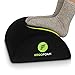 ErgoFoam Foot Rest Under Desk (Tall) - Large Premium Velvet Soft Foam Footrest for Desk | Most Comfortable Desk Foot Rest in The World for Back, Lumbar, Knee Pain | Foot Stool Rocker (Black)