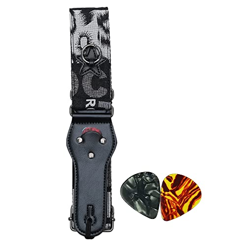 ZEZA Sangle de Guitare, Sangles de Guitare en Coton avec Poche à et ExtréMitéS en Cuir pour Basse, éLectrique et… - Les Beatles, Paul McCartney, John Lennon, RIngo Starr, George Harrison ZEZA Sangle de Guitare, Sangles de Guitare en Coton avec Poche à et ExtréMitéS en Cuir pour Basse, éLectrique et…