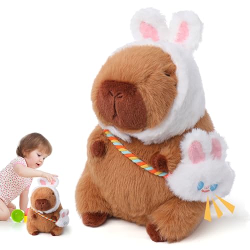 Emoincapybaraplushbabyeasterbasketstuffers9incheasterbunnycapybarastuffedanimalswearingwhitebunnyhatandbaghuggingtoysoftcapybaraplushiedolleastergifttoy Urban Country Home Decor Emoin capybara plush baby easter basket stuffers 9 inch easter bunny capybara stuffed animals wearing white bunny hat and bag hugging toy soft capybara plushie doll easter gift toy urban country home decor