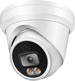 Marquis 8MP PoE IP Turret Camera Dual Light (Default IR) with Microphone, Audio, IP Security Camera Outdoor Night Vision 98ft Weatherproof IP67 Wide Angle 2.8mm
