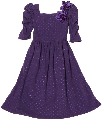 Big Girls' 3/4 Sleeve Brush Knit Dress