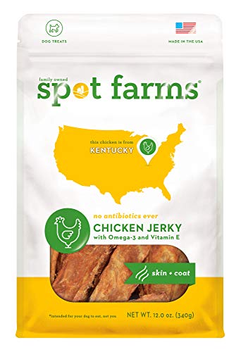 Spot Farms All Natural Human Grade Dog Treats, Chicken Jerky For Skin And
