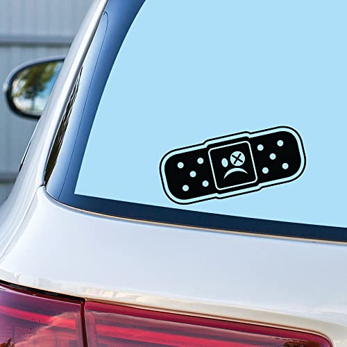 Cute Funny Bandage Decal Cover Dents And Scratches Decal Bumper Sticker - Sticker Bomb Vinyl Decal For Car Truck, Computer, Anywhere! Premium 6 Year Outdoor Vinyl (White, 1) #TOP2