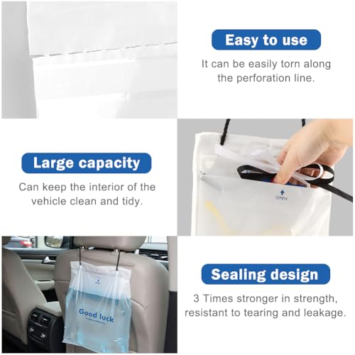 Image of 100 Count Disposable Car Trash Bags, Car Garbage Bags
