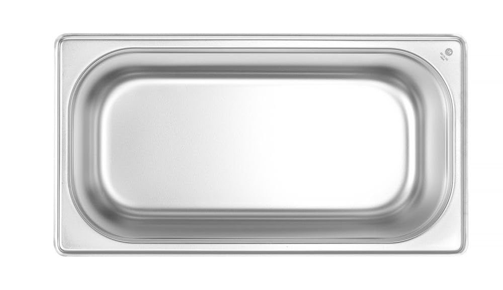 HENDI Contenitore Gastronorm GN 1/3, Budget Line, resistenza termica -40 °C a 250 °C, per forno e bagnomaria, 5,7L, 325x176x(H) 150mm, acciaio inox