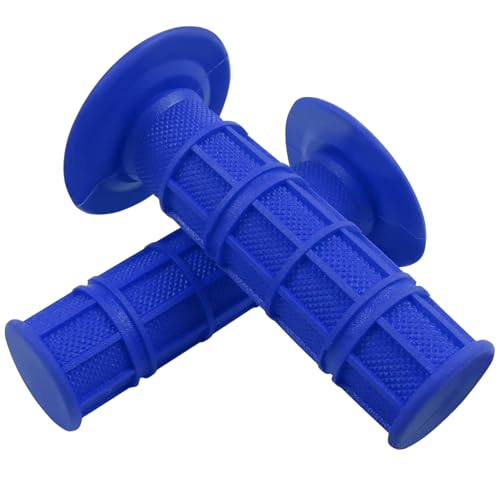 Guidons en caoutchouc antidérapants bleu pour la réduction des vibrations de pit bike