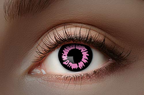Eyecatcher 84027541-476 - Farbige UV-Kontaktlinsen, 1 Paar, für 12 Monate, Pink leuchtend, Karneval, Fasching, Halloween Cover