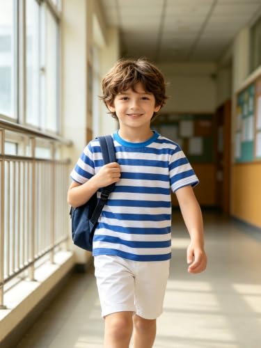Image of Magic Park 6M-14Y Kid Striped T-Shirt Boys Cotton Tee Basic Top