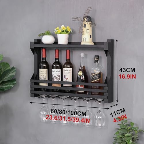 Casier de rangement à vin suspendu pour libérer de l'espace sur table - 4
