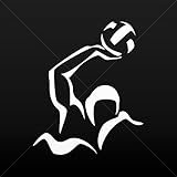 Decal Stickers Water Polo Athlete Car door Hobbies Sports car Durable White (5 X 4.15 In)