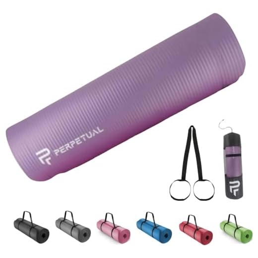 PERPETUAL Esterilla de Yoga y Pilates 10/15mm - Mat Antideslizante - Con Correa y Bolsa de Transporte - Colchoneta Gruesa y Plegable - Hombre/Mujer - Gimnasia, Fitness y Ejercicios - Gimnasio en Casa