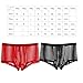 NLIADVY Ice Silk Sexy Mesh Full Transparent Boxer Briefs, Men's Thin Transparent Underwear, Mid Waist Mesh Sexy Boxer (3PCS-A,M)