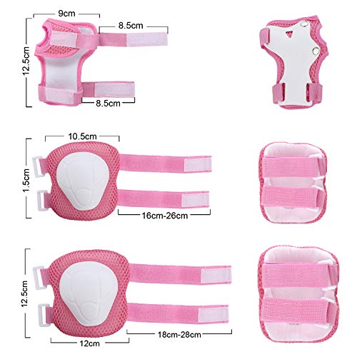 WayEee Kids Bike Helmet Set Skateboard Knee Pads, Helmet Pad