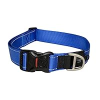 Rogz utility half-check hondenhalsband fanbelt blauw 34-56cm