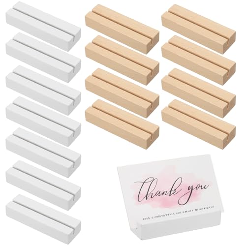 Porte-cartes en bois blanc rustique pour numéros de table de mariage et café