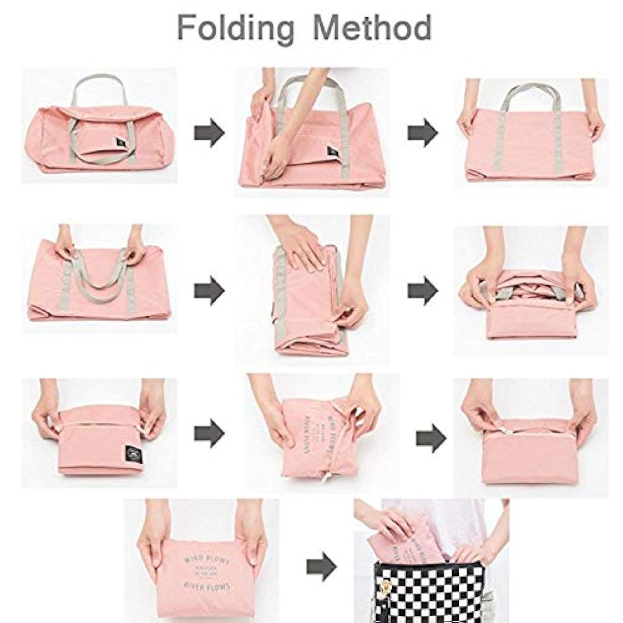 Travel Portable Nylon Duffle Bag, Waterproof Sport