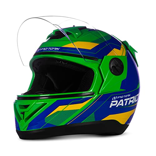 Capacete Fechado Evolution G8 Brasil Patriota Verde/Azul 56