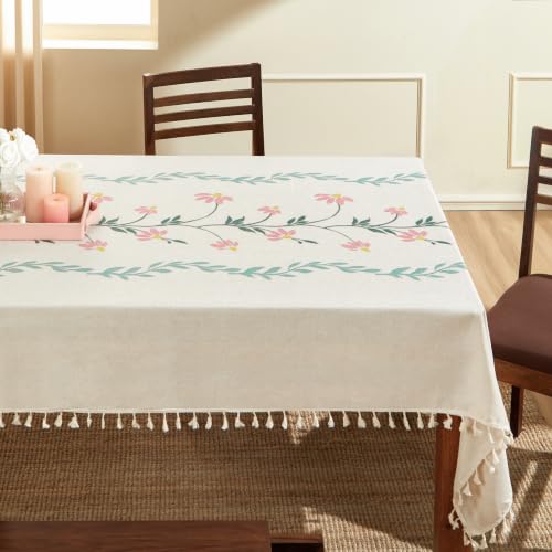 Image of Amazon Basics Tablecloth for Dining Table Cover, Microfiber Fabric Rectangle Tablecloth. 60x90 Inches 6 Seater (Green, 6 Seater)