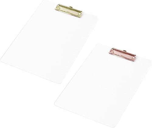 Miniatura 3 de Files Folder Acrylic File Clipboard Folder Writing Pad File Clipboard for Doctor Office Files Organizer (Color  Gold)