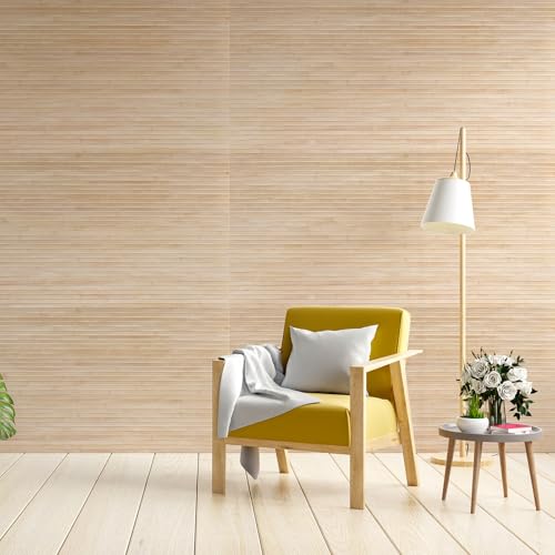 Image of Art3d 48 x 96 in Natural Bamboo Wall Panel, 2-Pack, Light-Carbonized