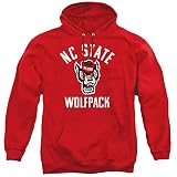 NC State Wolfpack Official Ncsu Wolfpack Logo Unisex Adult Pull-Over Hoodie,Red, Medium