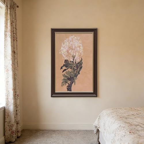 Décoration murale toile chrysanthème blanc Egon Schiele suspension verticale art - 3