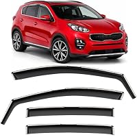 Voron Glass 4 Set In-Kanal Windabweiser/Regenabweiser, kompatibel mit Kia Sportage 2016-2022 QL – Wind- und Regenschutz für Autofenster