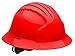 JSP 280-EV6161-60 Evolution Deluxe - Full Brim Non Vented Hard Hat 6 Point Polyester Suspension with Wheel Ratchet Adjustment - Red