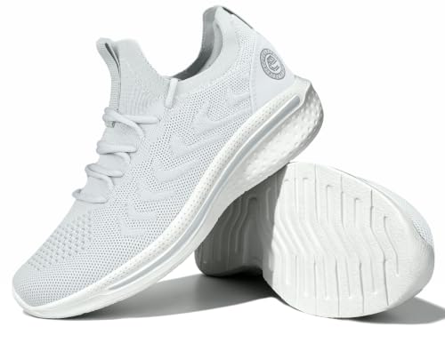 Image of Pujcs Womens Walking Running Shoes Slip-on Breathable Mesh Tennis Sneakers | Lightweight Non-Slip Shoes-Cushioned Athletic Sneakers for Gym Hiking Workout Casual Work