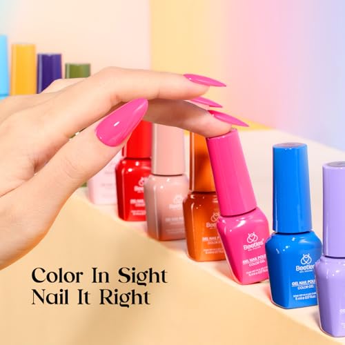 Image of Beetles Gel Nail Polish Kit with U V Light - 45 Colors Gel Polish Set 75 Pcs One Color One Bottle Emotional Journey Kit with Top Base Coat Beauty Must Have Salon Manicure Gifts for Women