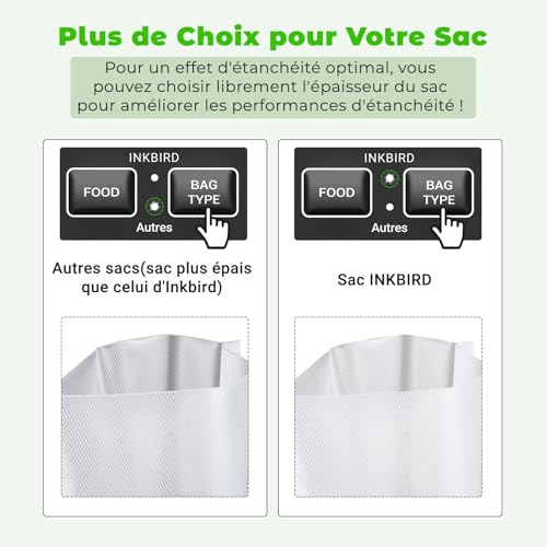 Machine sous vide alimentaire INKBIRD 130W orange avec coupeur