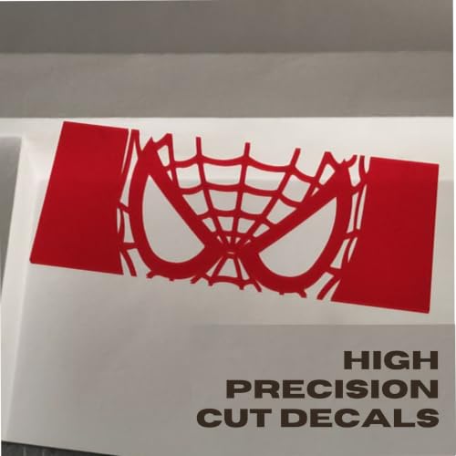 Image of Sticker for Glass & Mirrors | Minimal Vinyl Decal for Bedroom Bathroom & Cafe | Self-Adhesive Quote Aesthetic Mirror Sticker | No Mirror Included (Spider Mask, Large, Matt Black)